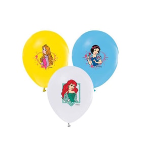 Balonevi Balon Prenses Baskılı Pastel Renk 4+1 100 LÜ 1930