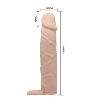 Penis kılıfı dolgulu 5cm uzatmalı böğürtlen aromalı kayganlaştırıcı seti