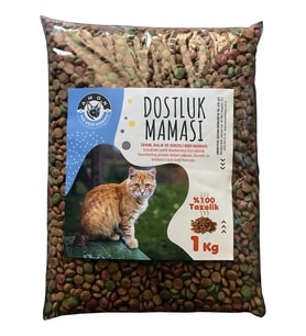 Amon Mix Kedi Dostluk Maması 1 kg - Sokak Hayvanlarına Özel Karışık Kedi Maması