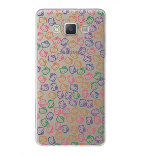 Samsung Galaxy A5 (2015) Uyumlu Kapak Hello Kitty Tasarımlı Şeffaf Silikon Kılıf