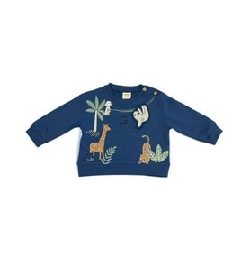 Erkek Çocuk Koala Baskılı Pamuklu Sweatshirt (İndigo)