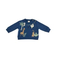Erkek Çocuk Koala Baskılı Pamuklu Sweatshirt (İndigo)
