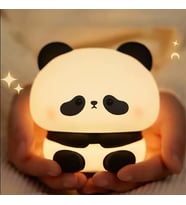 LED Gece Işıkları Sevimli  Silikon Lamba USB Şarj Edilebilir Zamanlama Başucu Dekor Çocuklar Bebek (Kırmızı-Sarı-Siyah-Beyaz)