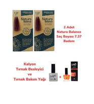 NATURA BALANCE SAÇ BOYASI 7.37 BADEM 2 ADET + KALYON TIRNAK BESLEYİCİ VE BAKIM YAĞI