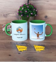 Voleybol Antrenörü Kupa Bardak Yeşil Fotoğraflı