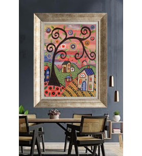GÜMÜŞ ÇERÇEVELİ PASPARTULU TABLO C145
