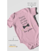 Dayıya Özel Kısa Kollu Bebek Body %100 Pamuk