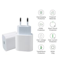 Apple iPhone 14 Uyumlu 20W Usb-C to Lightning PD Şarj Cihazı / Şarj Aleti Adaptör - İthalatçı Garantili (Beyaz)