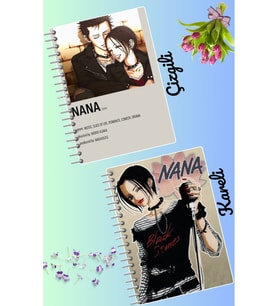 Nana defter seti 2 adet A4 boyutu 21*30 çizgili + kareli 60 syf