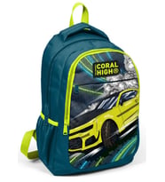 Coral High Nefti Sarı Araba Erkek Çocuk USB Çıkışlı İlkokul ve Ortaokul Sırt Çantası