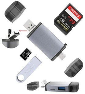 ZR428 T993A Type-C 3 İn 1 Card Reader