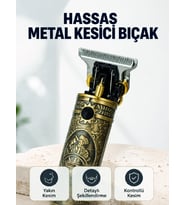Şarj Edilebilir Saç Sakal Kesme Makinesi 300 Dakika Kullanım 3 Taraklı