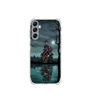 PrintiFy Samsung Galaxy A14 ile Uyumlu Simya Serisi Gölge Ve Cam Tasarımlı Uv Baskılı Köşe Korumalı Antişok Kılıf