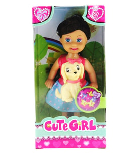 Mulvxurg  Urg02 Cute Girl Sarı Köpekli Ve Kumral Mini Bebek (Mulvix)