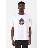 Beyblade Laban Vanot With Leopard Beyaz Erkek Oversize Tshirt