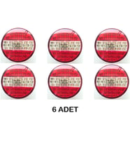 6 Adet Hamburger Ledli Stop Lamba 4 Fonksiyonlu 12v.