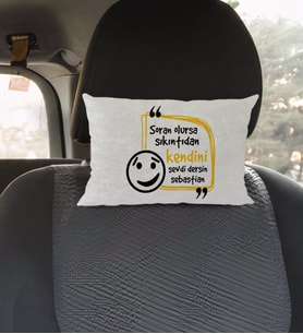BK Gift Esprili Dikdörtgen Araç Koltuk Yastığı-8