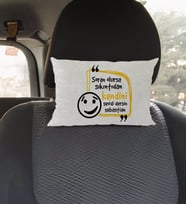 BK Gift Esprili Dikdörtgen Araç Koltuk Yastığı-8