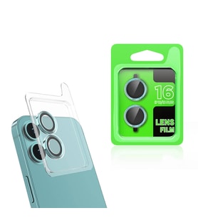 Apple iPhone 16 Plus Uyumlu Zore CL-07 Kamera Lens Koruyucu (Açık Yeşil)