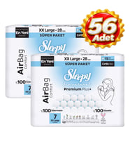 Sleepy Airbag Comfort Bebek Bezi 7 No XXL 28 li x 2 Paket (56 Adet)