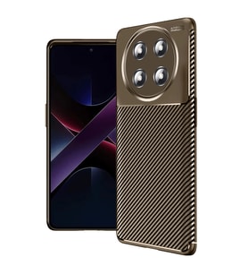 Honor Magic 7 Lite Kılıf Auto Focus Karbon Kapak - Kahverengi