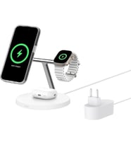 Belkin Boostcharge 3'Ü 1 Arada Qi2 Şarj Cihazı, Magsafe Uyumlu Kablosuz Şarj Istasyonu, Apple Iphone