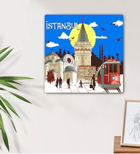 Taksim Tasarımlı Mdf Duvar Tablosu