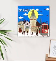 Taksim Tasarımlı Mdf Duvar Tablosu