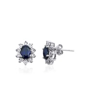 2.25 Karat Safir Pırlanta Küpe