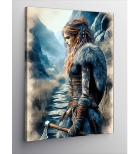 Kanvas Tablo Viking Kadın