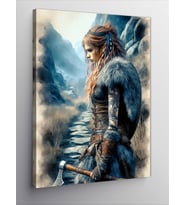 Kanvas Tablo Viking Kadın