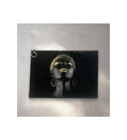 Afrikalı Kadın Clutch Portföy Çanta (Siyah-Siyah)