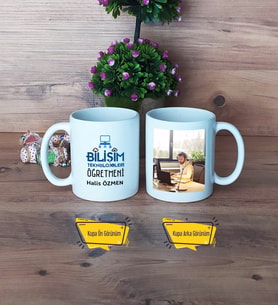 Bilişim Teknolojileri Öğretmeni Kupa Bardak Beyaz Fotoğraflı Öğretmenler Günü Hediyesi