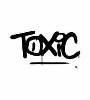 Toxic Araba Sticker siyah 16x9 CM (Siyah)