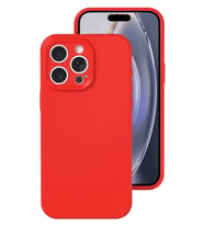 Mey İthalat® iPhone 16 Pro Kılıf Nano içi Kadife Silikon - Kırmızı