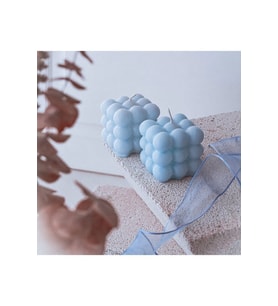 Dekoratif 2'Li Mavi Renkli Kokulu Bubble Set