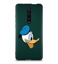 Xiaomi Redmi K20 Soft Premier Kapak Donald Duck-F Tasarımlı Silikon Kılıf - Yeşil (Şeffaf)