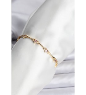 Yıldız Model Gold Renk Pirinç Bileklik - TJ-BB8081