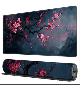 70X30 CM KİRAZ ÇİÇEĞİ TEMALI KAYDIRMAZ TABAN SPEED YÜZEY OYUNCU MOUSE PAD GAMİNG
