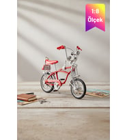 Kırmızı Yüksek Kaliteli Metal 1:8 Ölçek Koleksiyonluk Die Cast Model Retro Vintage Bisiklet