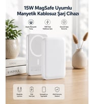 15w Magsafe Uyumlu Manyetik Kablosuz Powerbank 5000 Mah
