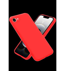 iPhone 16E Kılıf Nano içi Kadife Silikon - Kırmızı