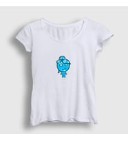Presmono Kadın Beyaz Ateş Ve Su Oyun Watergirl Sevgili T-Shirt 457688tt (Beyaz)