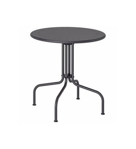 Yuvarlak Balkon-Bahçe Masası Gri, MeridyenDukkan 70 cm Lackö Masa 2-4 Kişilik Metal