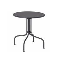 Yuvarlak Balkon-Bahçe Masası Gri, MeridyenDukkan 70 cm Lackö Masa 2-4 Kişilik Metal