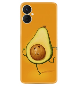 Tecno Spark 9T Kılıf Resimli Desenli Silikon Platinium Series Dance Avokado 1878