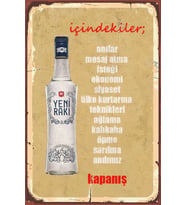 Alkol İçindekiler Retro Wintage Ahşap Tablo Mdf Poster