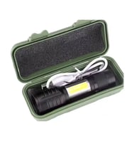 pilelistore Taktik El Feneri Usb Şarj Edilebilir Kamp Feneri Cob Zumlanabilir Mini Taşınabilir El Fe