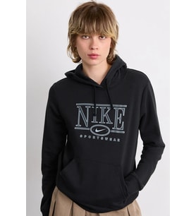 Nike Club Fleece GX Hoodie Women Sweatshirt Kapüşonlu Kadın Kazak Kirli Beyaz