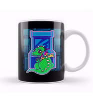Baby Dragon Gamer Cute & Funny Arcade Gaming Kupa Bardak Porselen